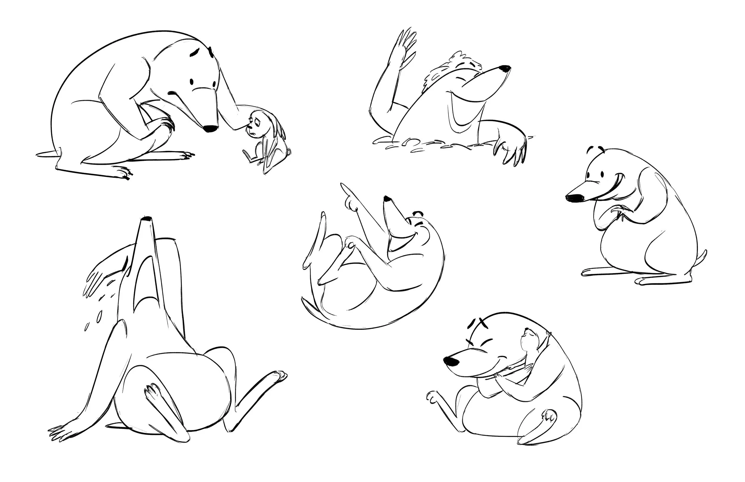 Bear character movement and personality studies