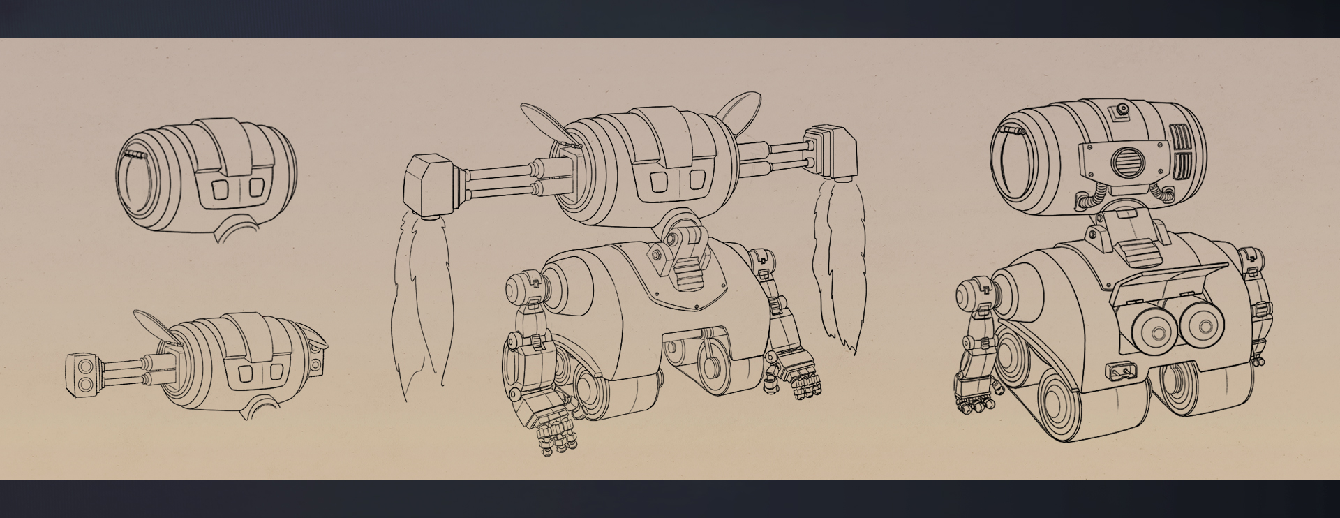 Robot construction and mechanical detail drawing