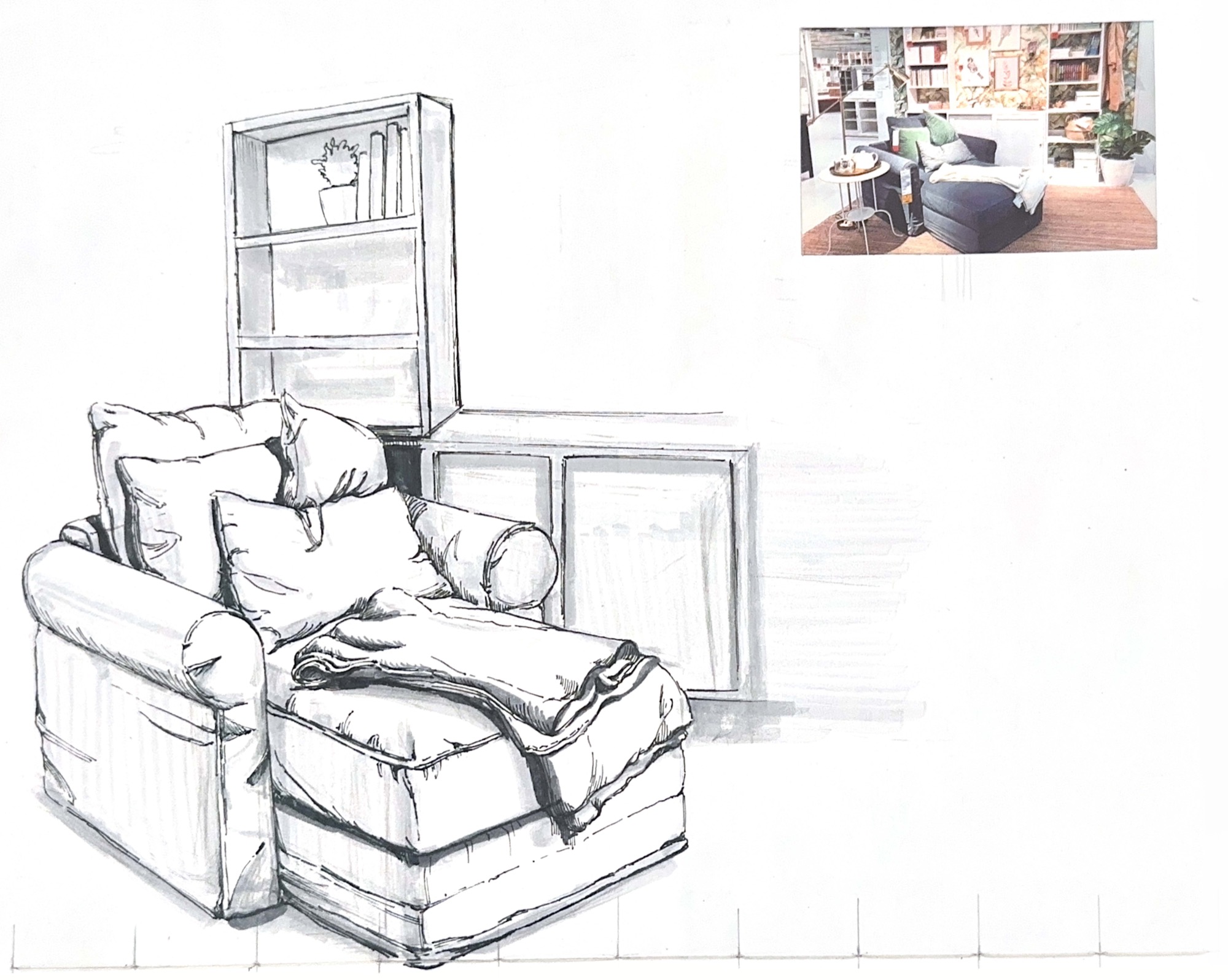 Armchair construction and upholstery study
