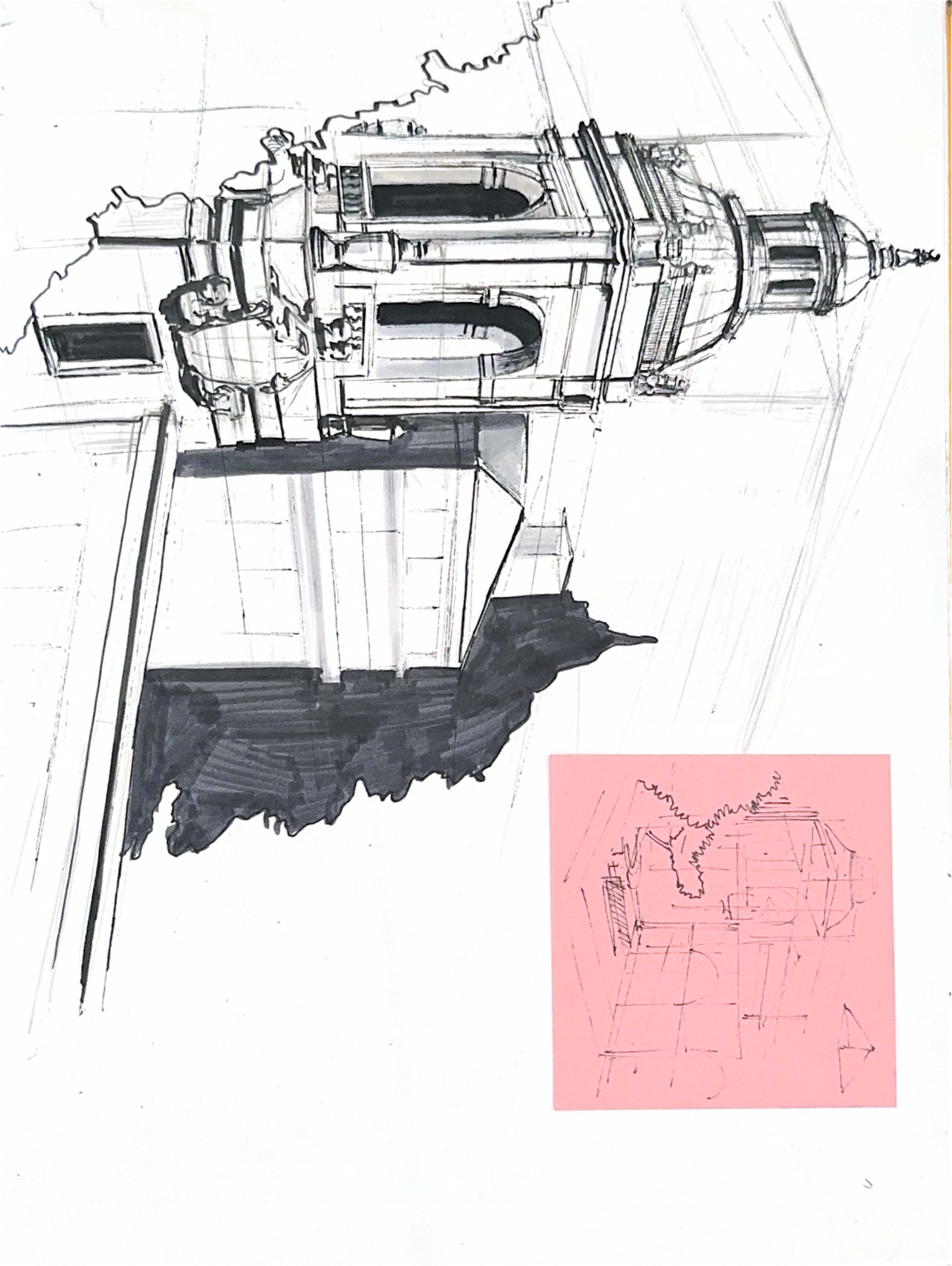 Industrial vehicle and mechanical structure drawing
